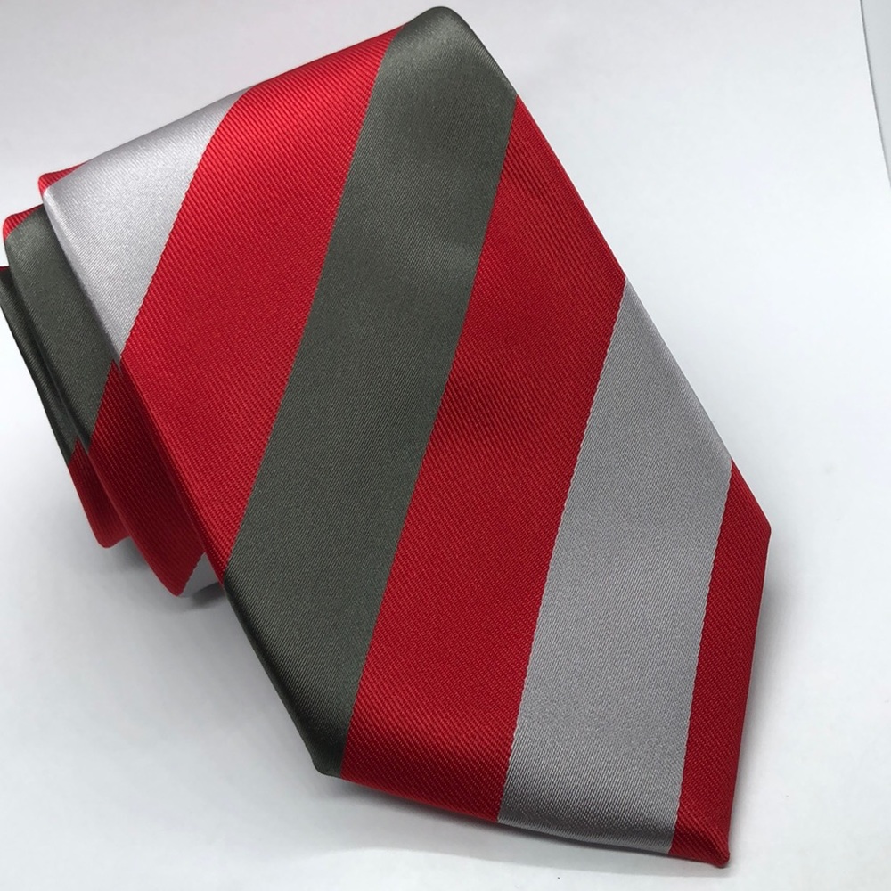 VTG Puccini Red/Grey classy stripe Tie